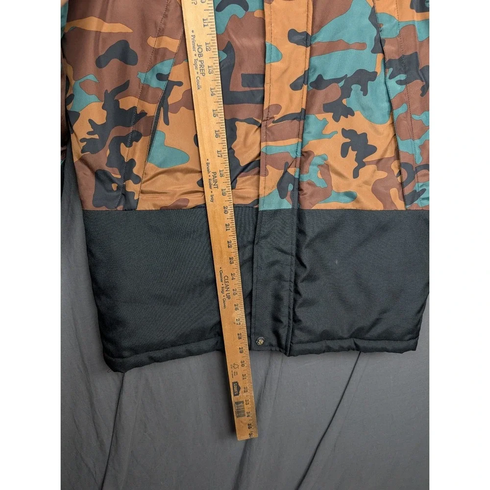Timberland Boys Camo‎ Parka Jacket Large 14/16 full zip Hooded Outdoor Coat